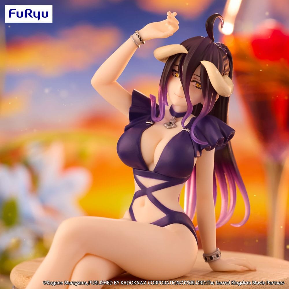 Estatua PVC Noodle Stopper Albedo (Dark Purple Color Ver. Swimsuit) en Overlord por Furyu - Imagen 2