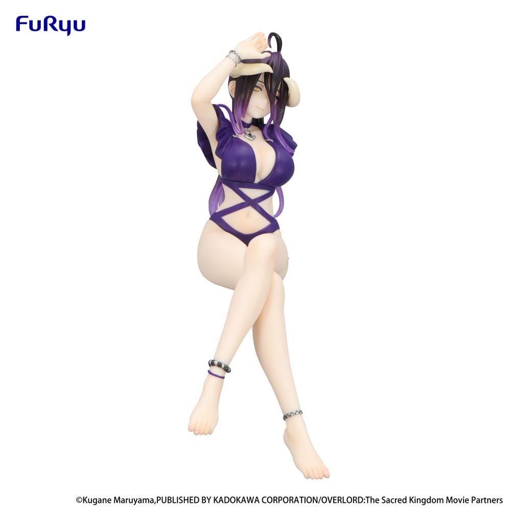 Estatua PVC Noodle Stopper Albedo (Dark Purple Color Ver. Swimsuit) en Overlord por Furyu - Imagen 3