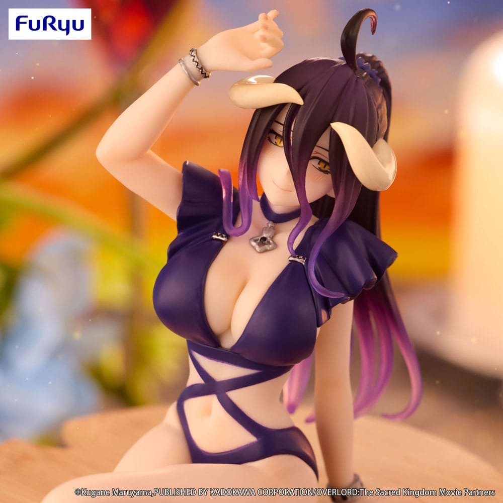 Estatua PVC Noodle Stopper Albedo (Dark Purple Color Ver. Swimsuit) en Overlord por Furyu - Imagen 4