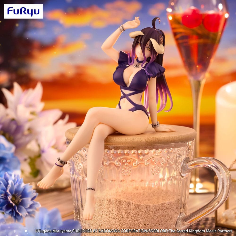Estatua PVC Noodle Stopper Albedo (Dark Purple Color Ver. Swimsuit) en Overlord por Furyu - Imagen 6