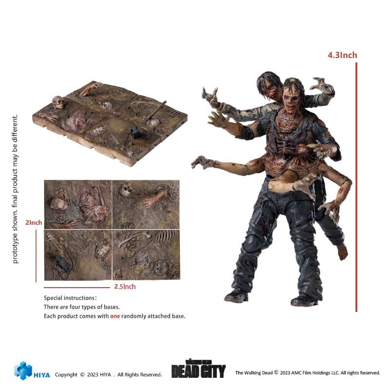 Figura 1/18 Exquisite Mini Dead City Walker King en The Walking Dead por Hiya Toys - Imagen 4