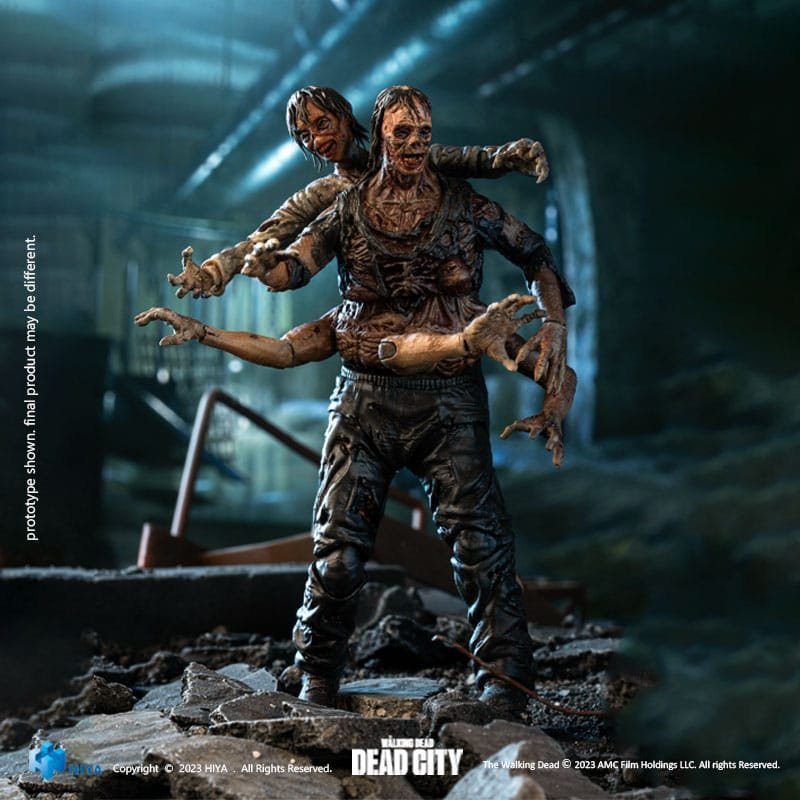 Figura 1/18 Exquisite Mini Dead City Walker King en The Walking Dead por Hiya Toys - Imagen 8