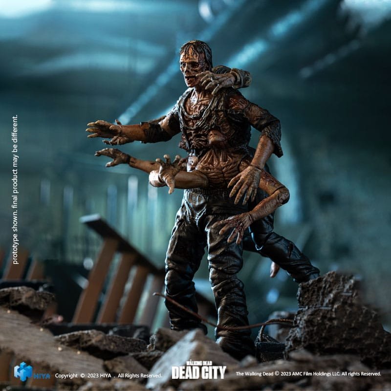 Figura 1/18 Exquisite Mini Dead City Walker King en The Walking Dead por Hiya Toys - Imagen 9