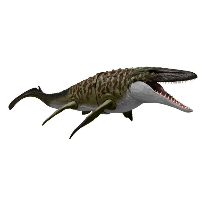 Figura Bite 'n Blast de Mosasaurus en Jurassic World: Rebirth por Mattel