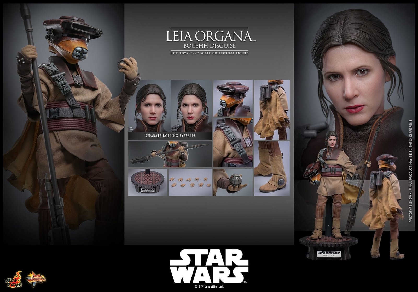 Figura Masterpiece 1/6 Leia Organa (Boushh Disguise) en Star Wars Episode VI por Hot Toys - Imagen 18