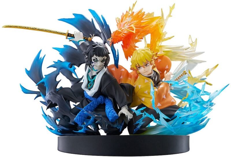 Estatua PVC de Zenitsu Agatsuma & Kaigaku en Kimetsu no Yaiba por Aniplex