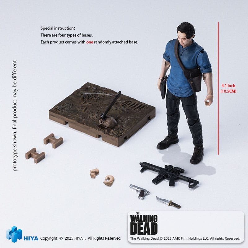 Figura 1/18 Exquisite Mini Series de Glenn en The Walking Dead por Hiya Toys - Imagen 9