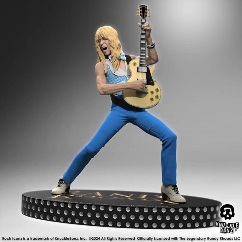Estatua Rock Iconz The Early Years (Blue Version) de Randy Rhoads IV por Knucklebonz