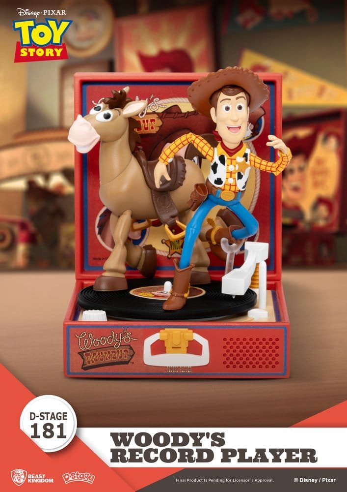 Estatua D-Stage Woody's Record Player en Toy Story por Beast Kingdom Toys