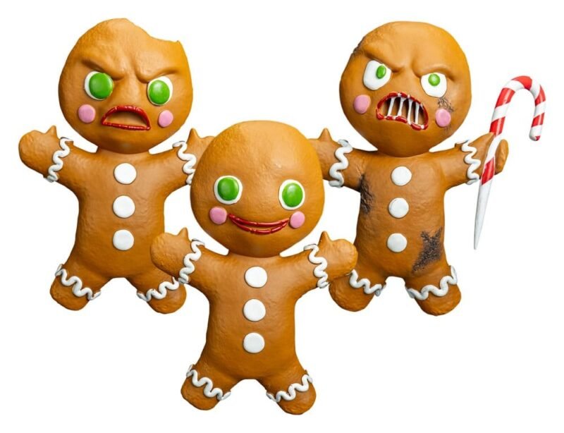 Pack de 3 réplicas Prop de Gingerbread Men (Hombres de Jengibre) en Krampus por Trick Or Treat Studios