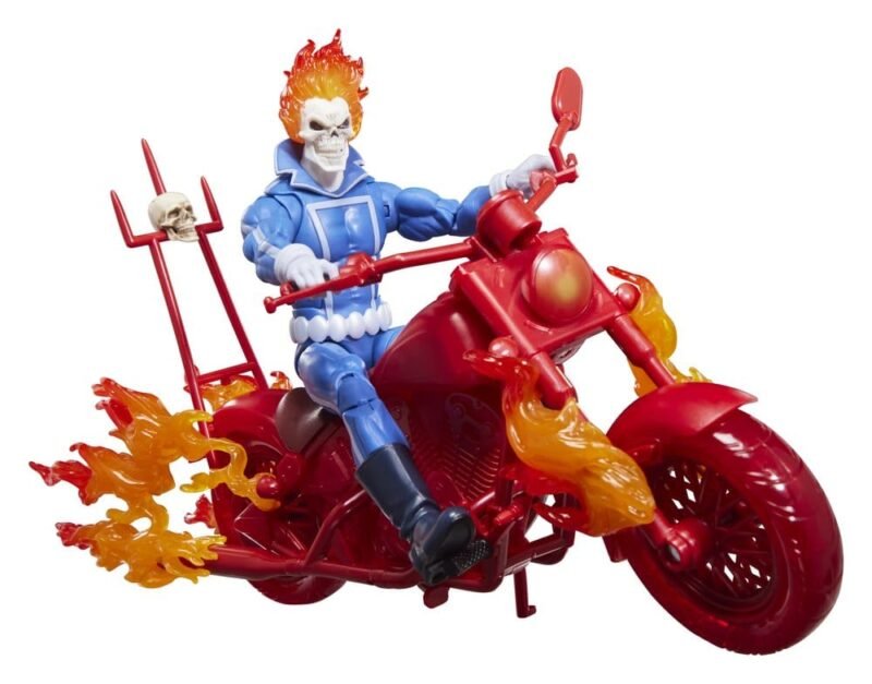Figura Marvel Legends de Motorista Fantasma (Johnny Blaze) con motocicleta en Marvel por Hasbro