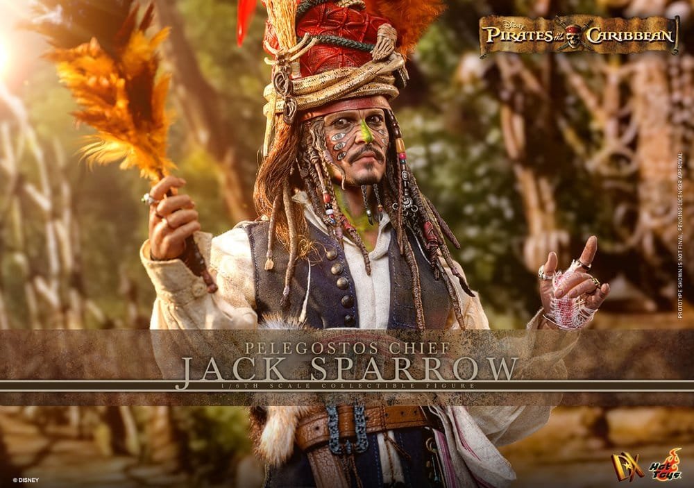 Figura DX 1/6 de Pelegostos Chief Jack Sparrow en Piratas del Caribe: El cofre del hombre muerto por Hot Toys - Imagen 2