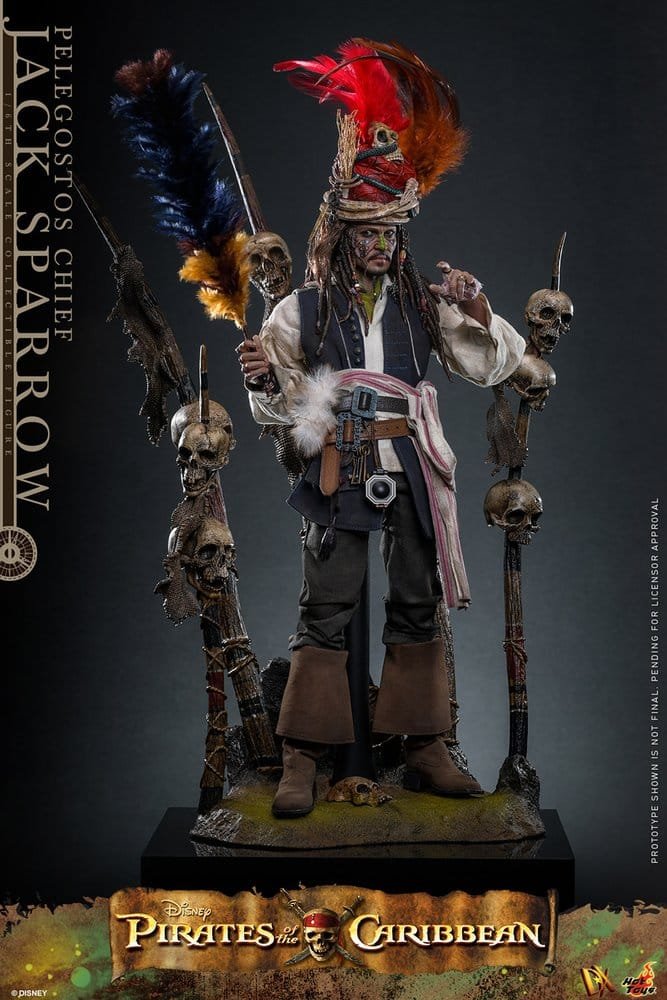 Figura DX 1/6 de Pelegostos Chief Jack Sparrow en Piratas del Caribe: El cofre del hombre muerto por Hot Toys - Imagen 3