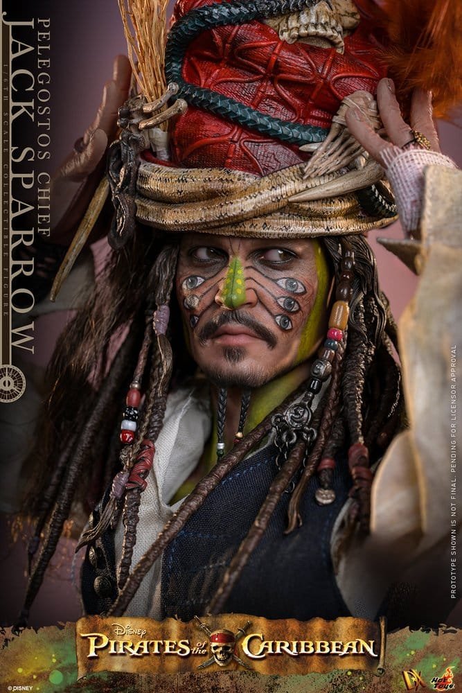 Figura DX 1/6 de Pelegostos Chief Jack Sparrow en Piratas del Caribe: El cofre del hombre muerto por Hot Toys - Imagen 5