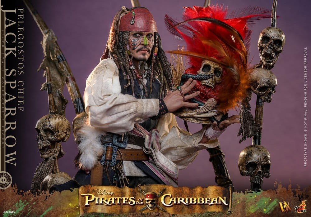 Figura DX 1/6 de Pelegostos Chief Jack Sparrow en Piratas del Caribe: El cofre del hombre muerto por Hot Toys - Imagen 7