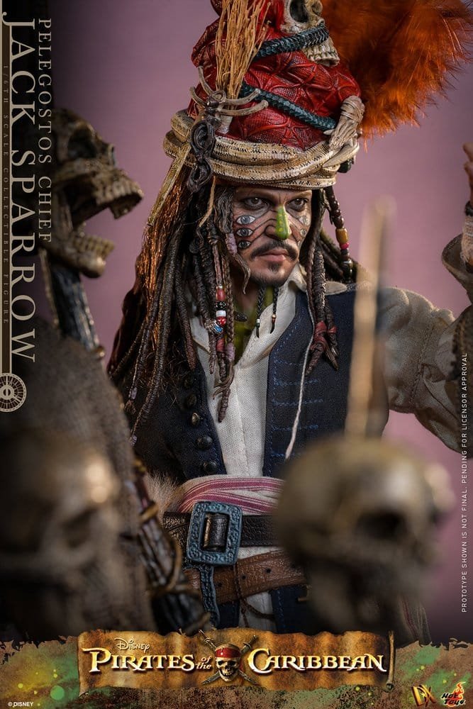 Figura DX 1/6 de Pelegostos Chief Jack Sparrow en Piratas del Caribe: El cofre del hombre muerto por Hot Toys - Imagen 9