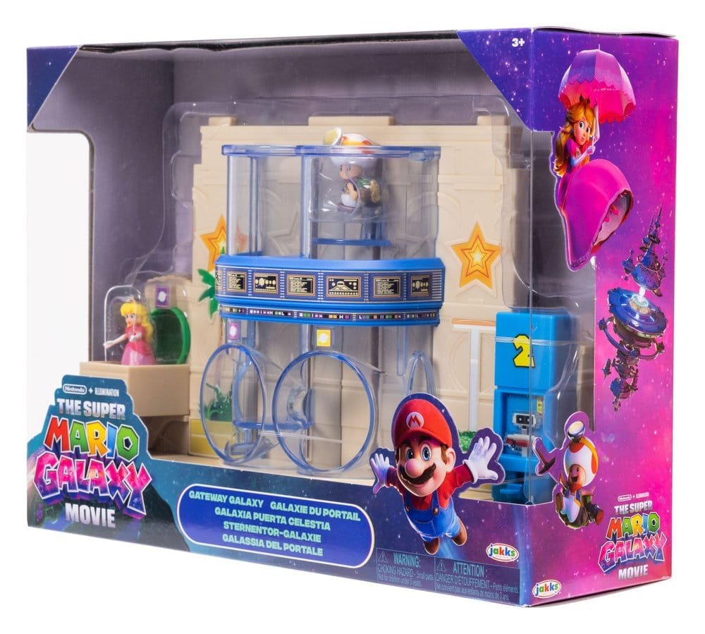 Diorama Gateway Galaxy con figuras de Peach y Captain Toad en Super Mario Galaxy: La película por Jakks Pacific - Imagen 3