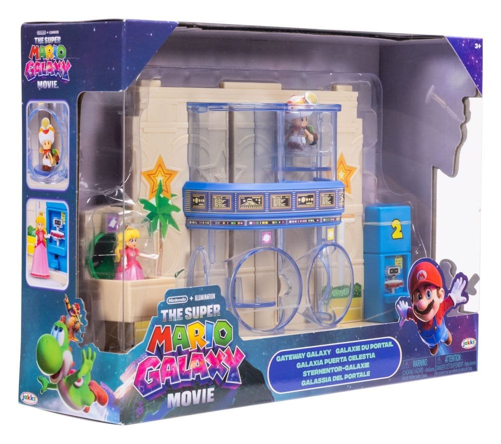 Diorama Gateway Galaxy con figuras de Peach y Captain Toad en Super Mario Galaxy: La película por Jakks Pacific - Imagen 4