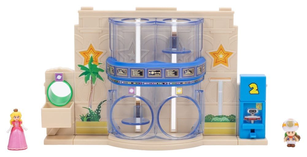 Diorama Gateway Galaxy con figuras de Peach y Captain Toad en Super Mario Galaxy: La película por Jakks Pacific - Imagen 6