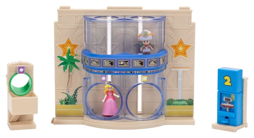 Diorama Gateway Galaxy con figuras de Peach y Captain Toad en Super Mario Galaxy: La película por Jakks Pacific - Imagen 7