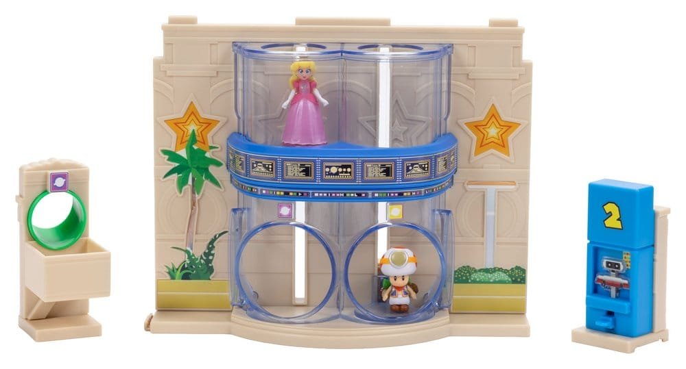 Diorama Gateway Galaxy con figuras de Peach y Captain Toad en Super Mario Galaxy: La película por Jakks Pacific - Imagen 8
