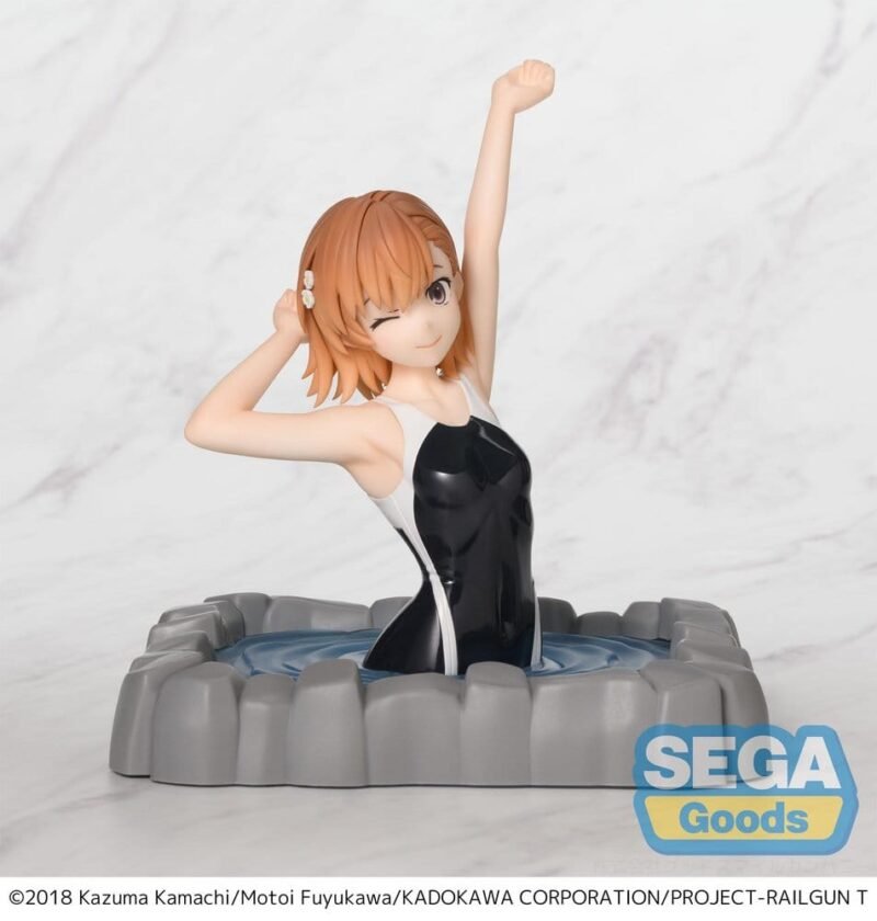 Estatua de Mikoto Misaka (Thermae Utopia) en A Certain Scientific Railgun T por Sega