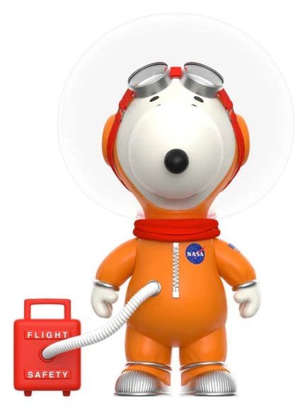 Figura Supersize Vinyl de Snoopy (Spacesuit Orange) en Peanuts por Super7