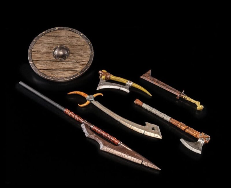 Pack de accesorios Evil Weapons en Mythic Legions por Four Horsemen Toy Design