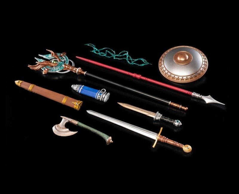 Pack de accesorios Heroic Weapons en Mythic Legions por Four Horsemen Toy Design