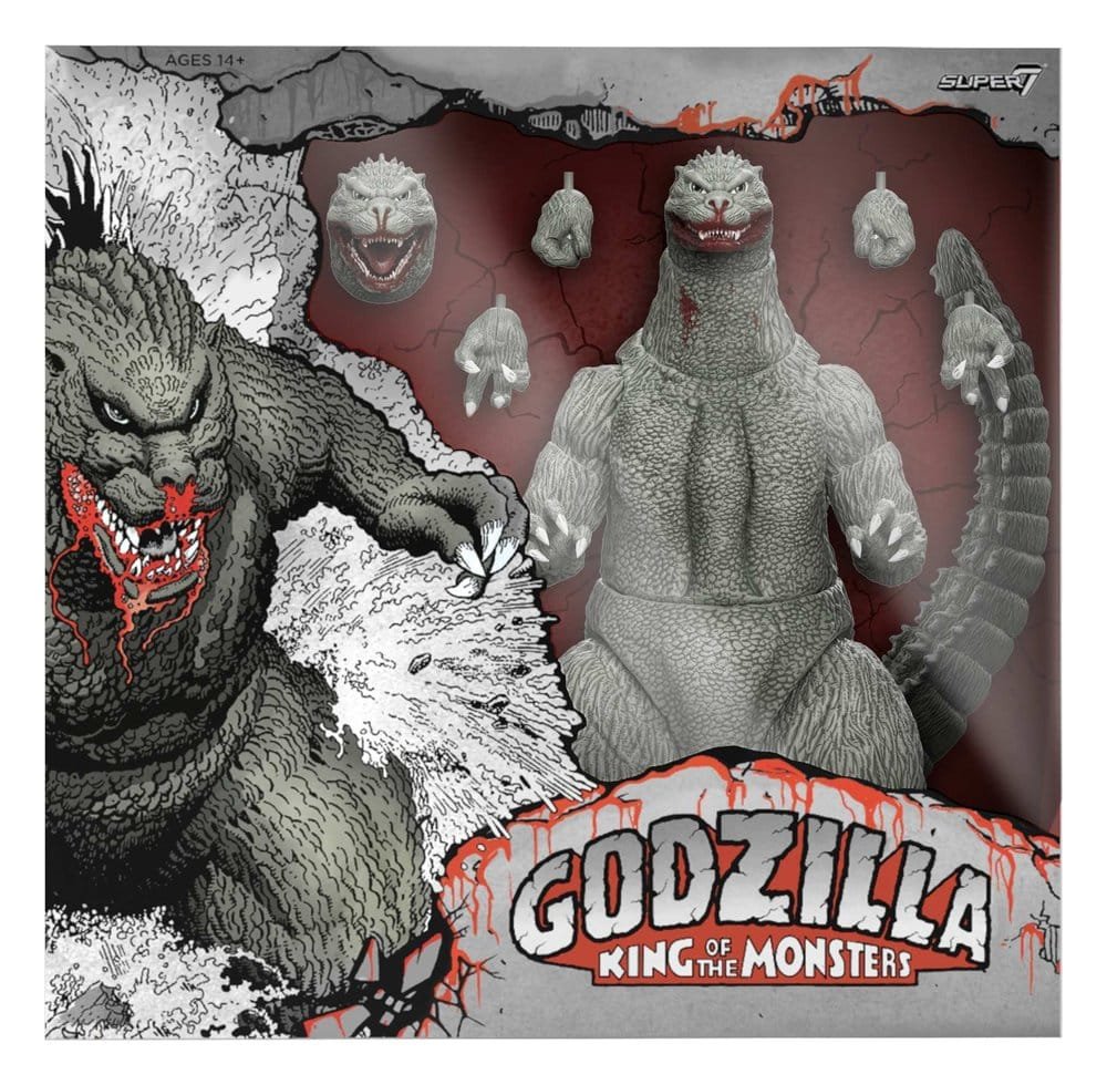 Figura Toho Ultimates de Godzilla 1989 (Greyscale Comic Book - Thirsty for Blood Ver.) en Godzilla por Super7