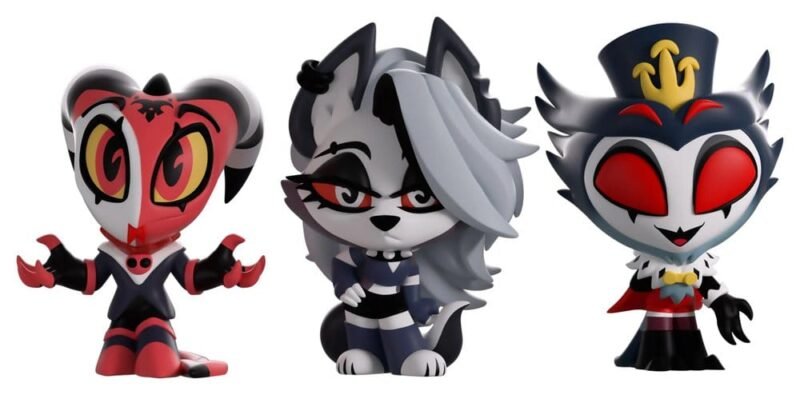 Pack de 3 figuras Minitooz de Blitzo, Loona & Stolas en Helluva Boss por Youtooz