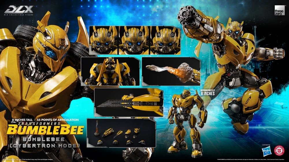 Figura DLX de Bumblebee (Cybertron Mode - con luz LED) en Transformers: Bumblebee por ThreeZero - Imagen 2