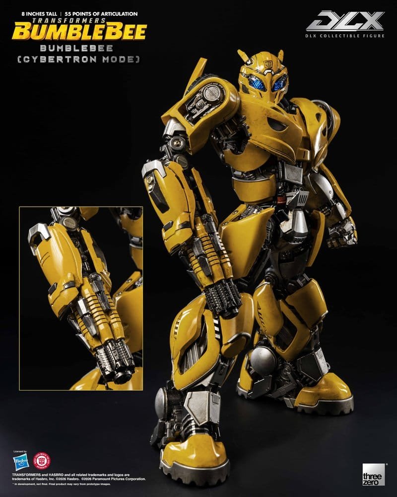 Figura DLX de Bumblebee (Cybertron Mode - con luz LED) en Transformers: Bumblebee por ThreeZero - Imagen 7