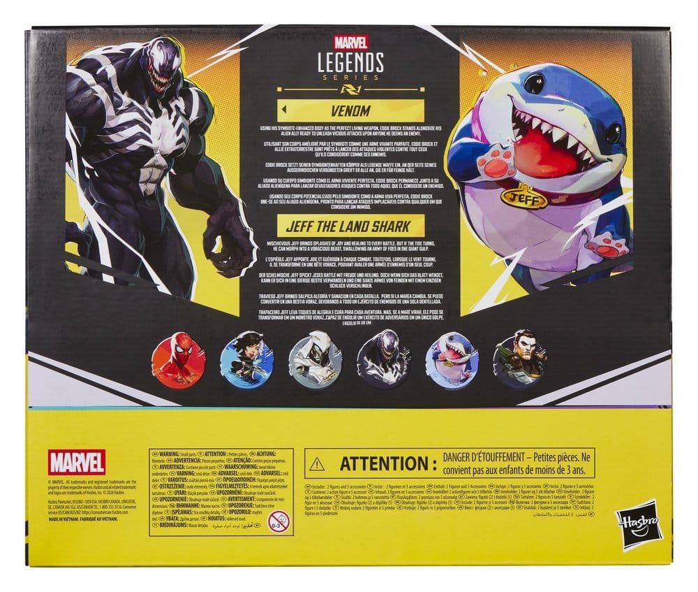 Pack de 2 figuras Marvel Legends de Venom & Jeff the Land Shark en Marvel Rivals por Hasbro - Imagen 2