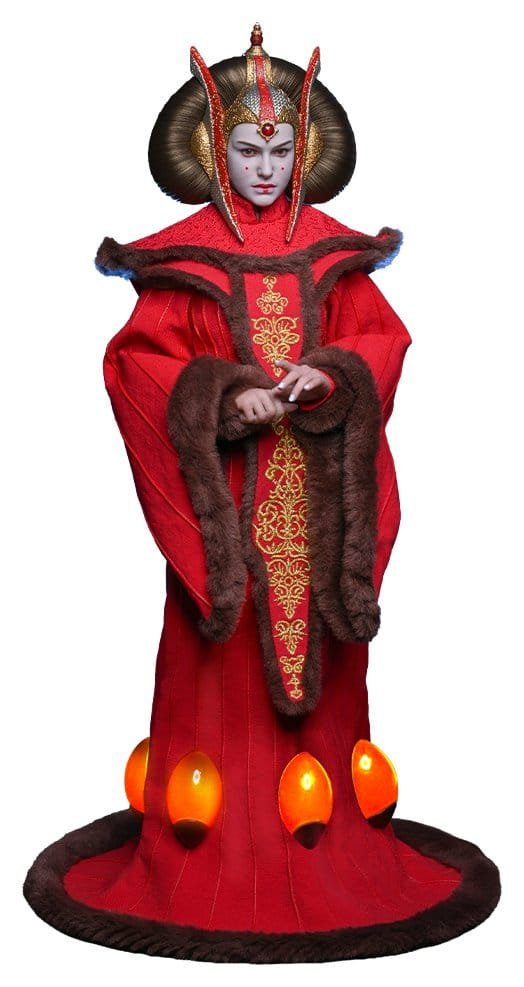 Figura Movie Masterpiece 1/6 de la Reina Amidala (Sala del Trono - Vestido con luz LED) en Star Wars por Hot Toys