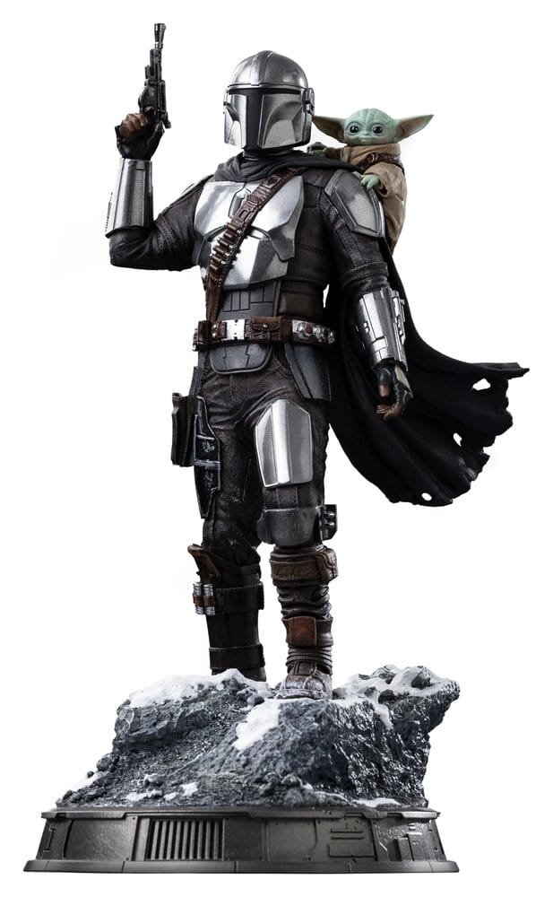 Estatua Art Scale 1/10 de The Mandalorian and Grogu en Star Wars por Iron Studios