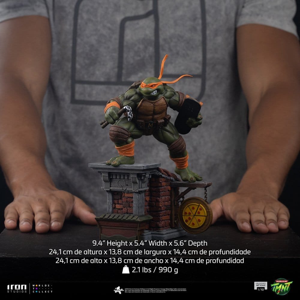 Estatua Art Scale 1/10 Unleashed de Michelangelo en Las Tortugas Ninja por Iron Studios - Imagen 2