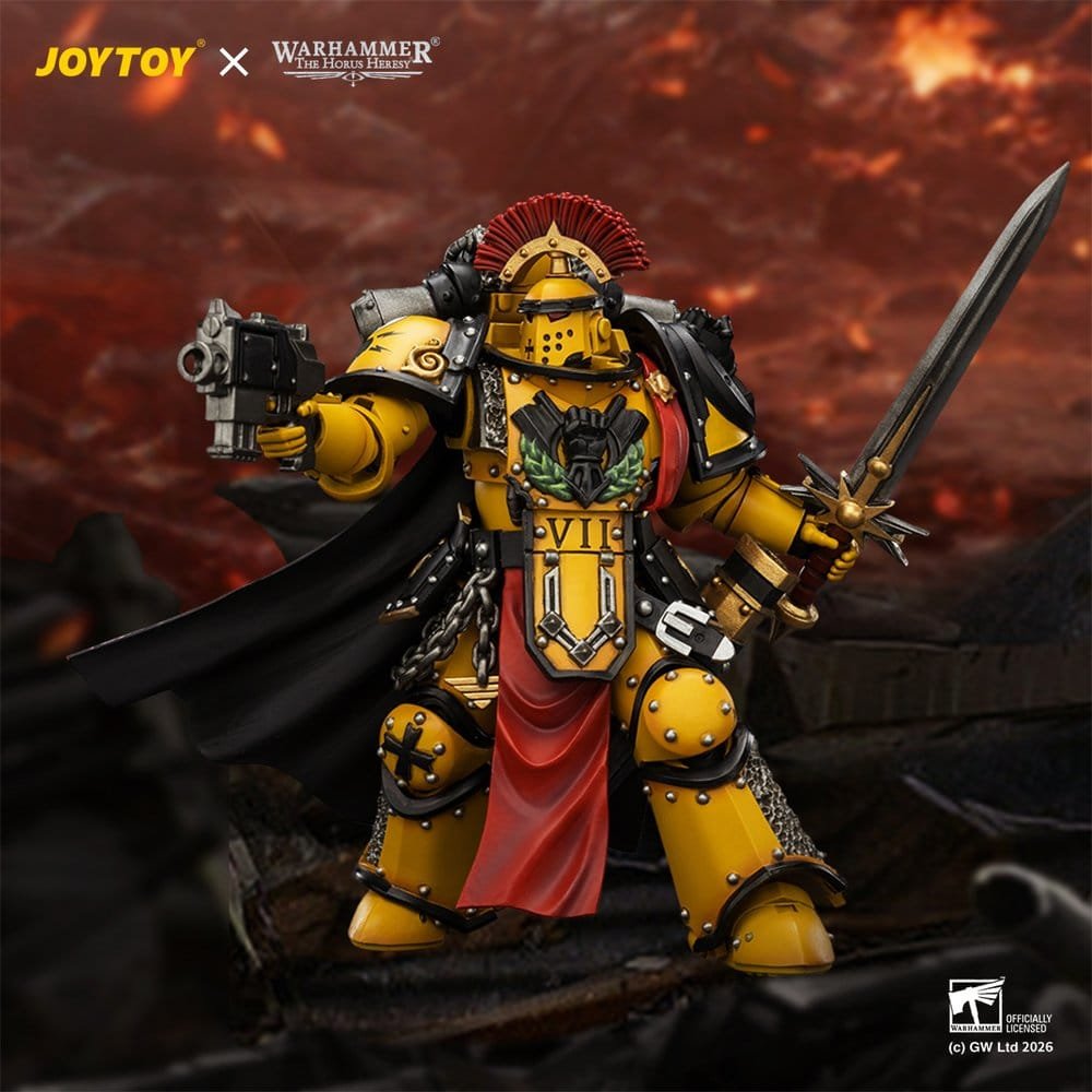 Figura de Imperial Fists Legion Praetor (Mk III Armour) en Warhammer: The Horus Heresy por Joy Toy - Imagen 12