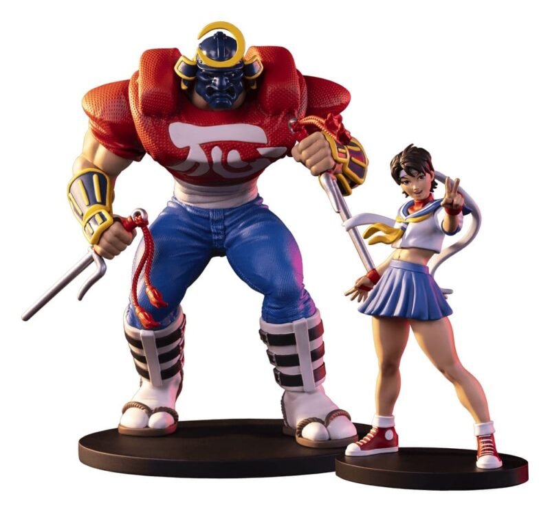 Pack de 2 estatuas Street Jam 1/10 de Sakura & Sodom en Street Fighter por Premium Collectibles Studio