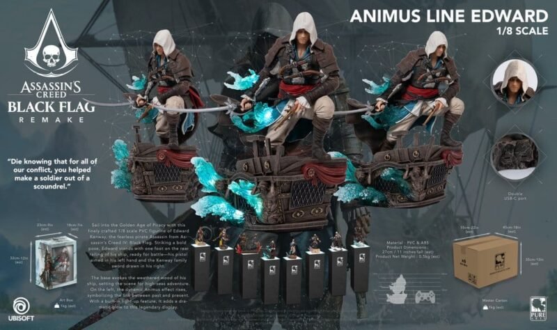 Estatua Animus 1/8 de Edward Kenway en Assassin's Creed por Pure Arts